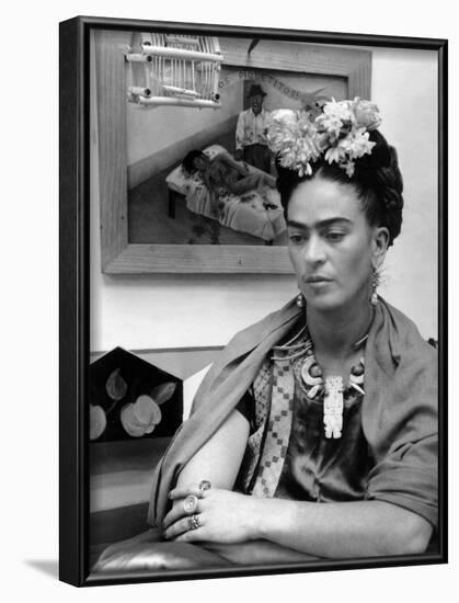 Mexican Painter Frida Kahlo (1907-1954) 1948-null-Framed Photo