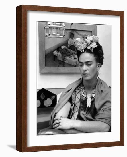 Mexican Painter Frida Kahlo (1907-1954) 1948-null-Framed Photo