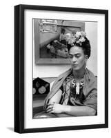 Mexican Painter Frida Kahlo (1907-1954) 1948-null-Framed Photo