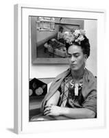 Mexican Painter Frida Kahlo (1907-1954) 1948-null-Framed Photo