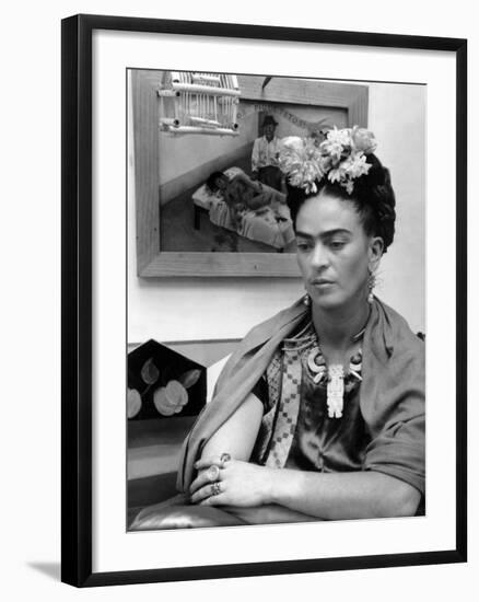 Mexican Painter Frida Kahlo (1907-1954) 1948-null-Framed Photo