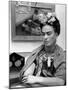 Mexican Painter Frida Kahlo (1907-1954) 1948-null-Mounted Photo