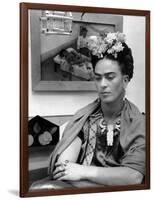 Mexican Painter Frida Kahlo (1907-1954) 1948-null-Framed Photo