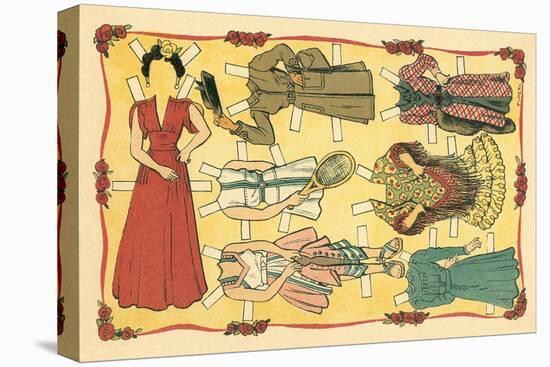 Mexican Paperdolls, Dresses-null-Stretched Canvas