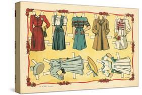 Mexican Paperdolls, Dresses-null-Stretched Canvas