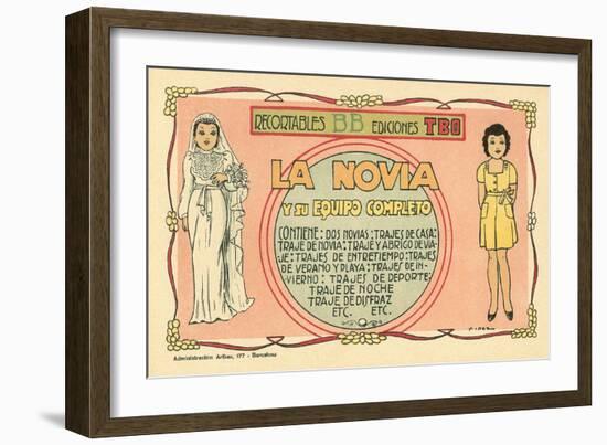 Mexican Paperdolls, La Novia-null-Framed Art Print