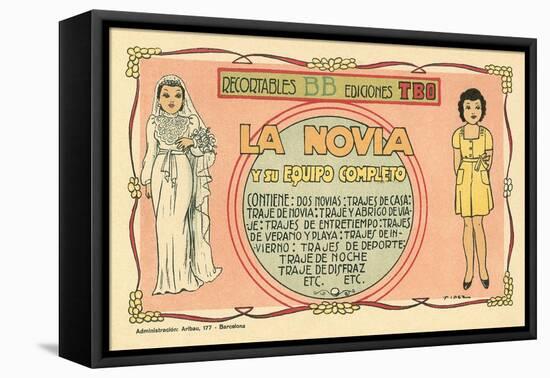 Mexican Paperdolls, La Novia-null-Framed Stretched Canvas