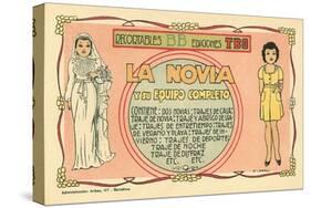 Mexican Paperdolls, La Novia-null-Stretched Canvas