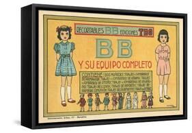 Mexican Paperdolls, Little Girls-null-Framed Stretched Canvas