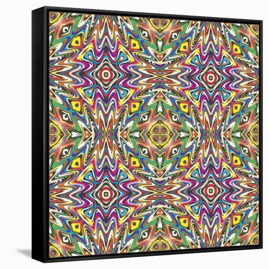 Mexican Pattern-Sangoiri-Framed Stretched Canvas