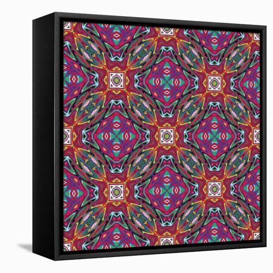 Mexican Pattern-Sangoiri-Framed Stretched Canvas