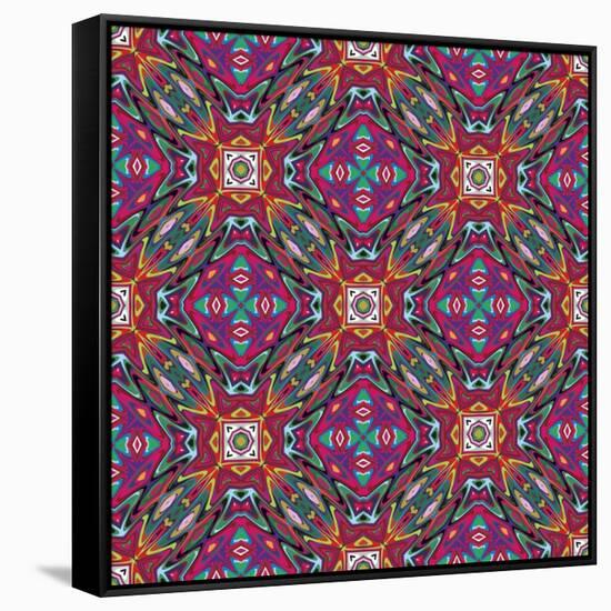 Mexican Pattern-Sangoiri-Framed Stretched Canvas