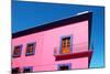 Mexican Pink House Facade Detail Wooden Doors-holbox-Mounted Photographic Print