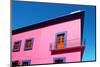 Mexican Pink House Facade Detail Wooden Doors-holbox-Mounted Photographic Print