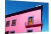 Mexican Pink House Facade Detail Wooden Doors-holbox-Mounted Photographic Print