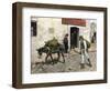 Mexican Pulque Carrier in Los Angeles, 1800s-null-Framed Giclee Print