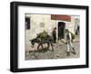 Mexican Pulque Carrier in Los Angeles, 1800s-null-Framed Giclee Print