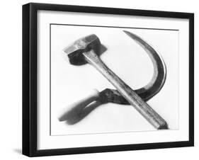 Mexican Revolution: Hammer and Sickle, Mexico City, 1927-Tina Modotti-Framed Photographic Print