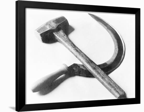 Mexican Revolution: Hammer and Sickle, Mexico City, 1927-Tina Modotti-Framed Photographic Print