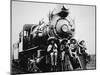 Mexican Revolutionaries Take over a Locomotive at Cuernavaca, Morelos-null-Mounted Photographic Print