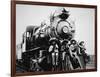 Mexican Revolutionaries Take over a Locomotive at Cuernavaca, Morelos-null-Framed Photographic Print
