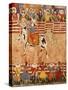 Mexican Rodeo, Folk Art on Wooden Sheet, 20th Century-null-Stretched Canvas