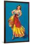 Mexican Senorita Dancing-null-Framed Art Print