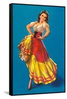 Mexican Senorita Dancing-null-Framed Stretched Canvas