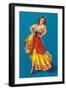 Mexican Senorita Dancing-null-Framed Art Print