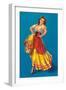 Mexican Senorita Dancing-null-Framed Art Print