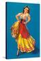 Mexican Senorita Dancing-null-Stretched Canvas