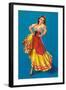 Mexican Senorita Dancing-null-Framed Art Print