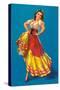 Mexican Senorita Dancing-null-Stretched Canvas