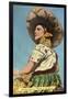 Mexican Senorita with Hat-null-Framed Art Print