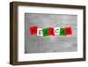 Mexican Sign in National Flag Colours.-EdSamuel-Framed Photographic Print