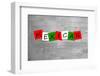 Mexican Sign in National Flag Colours.-EdSamuel-Framed Photographic Print