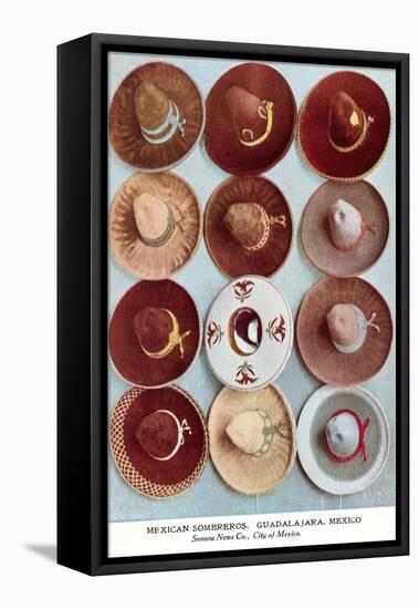 Mexican Sombreros-null-Framed Stretched Canvas