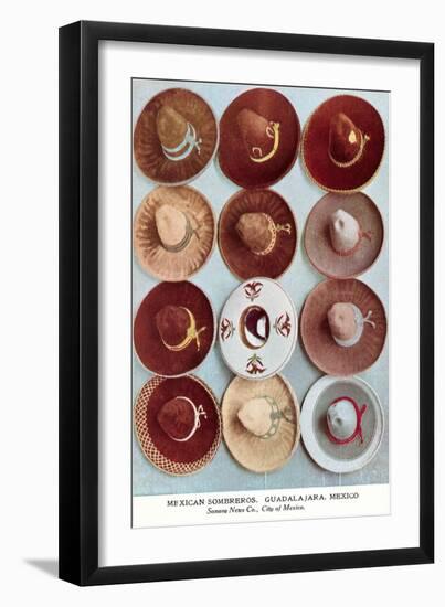 Mexican Sombreros-null-Framed Art Print