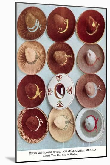 Mexican Sombreros-null-Mounted Art Print