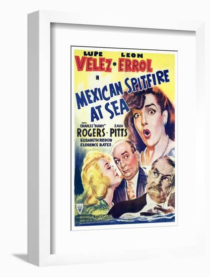 Mexican Spitfire at Sea, Lupe Velez, Marion Martin, Leon Errol, Harry Holman, 1942-null-Framed Photo