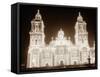 Mexican Temple Lighted for Celebration-Philip Gendreau-Framed Stretched Canvas