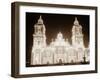 Mexican Temple Lighted for Celebration-Philip Gendreau-Framed Photographic Print