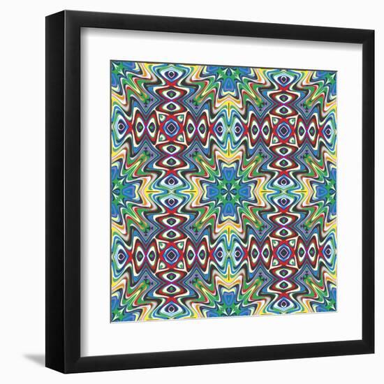 Mexican Textile Design-Sangoiri-Framed Art Print