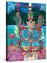 Mexican Tree of Life, 2021 (Dyes on silk )-Hilary Simon-Stretched Canvas