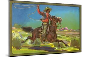 Mexican Vaquero with Lasso-null-Mounted Art Print
