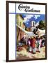 "Mexican Village Market," Country Gentleman Cover, June 1, 1938-G. Kay-Framed Giclee Print