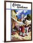 "Mexican Village Market," Country Gentleman Cover, June 1, 1938-G. Kay-Framed Giclee Print
