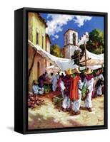 "Mexican Village Market,"June 1, 1938-G. Kay-Framed Stretched Canvas