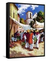 "Mexican Village Market,"June 1, 1938-G. Kay-Framed Stretched Canvas