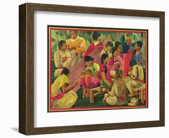 Mexican Village Scene-Mexican School-Framed Giclee Print